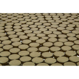 Golden Beaded Round Coffee Table