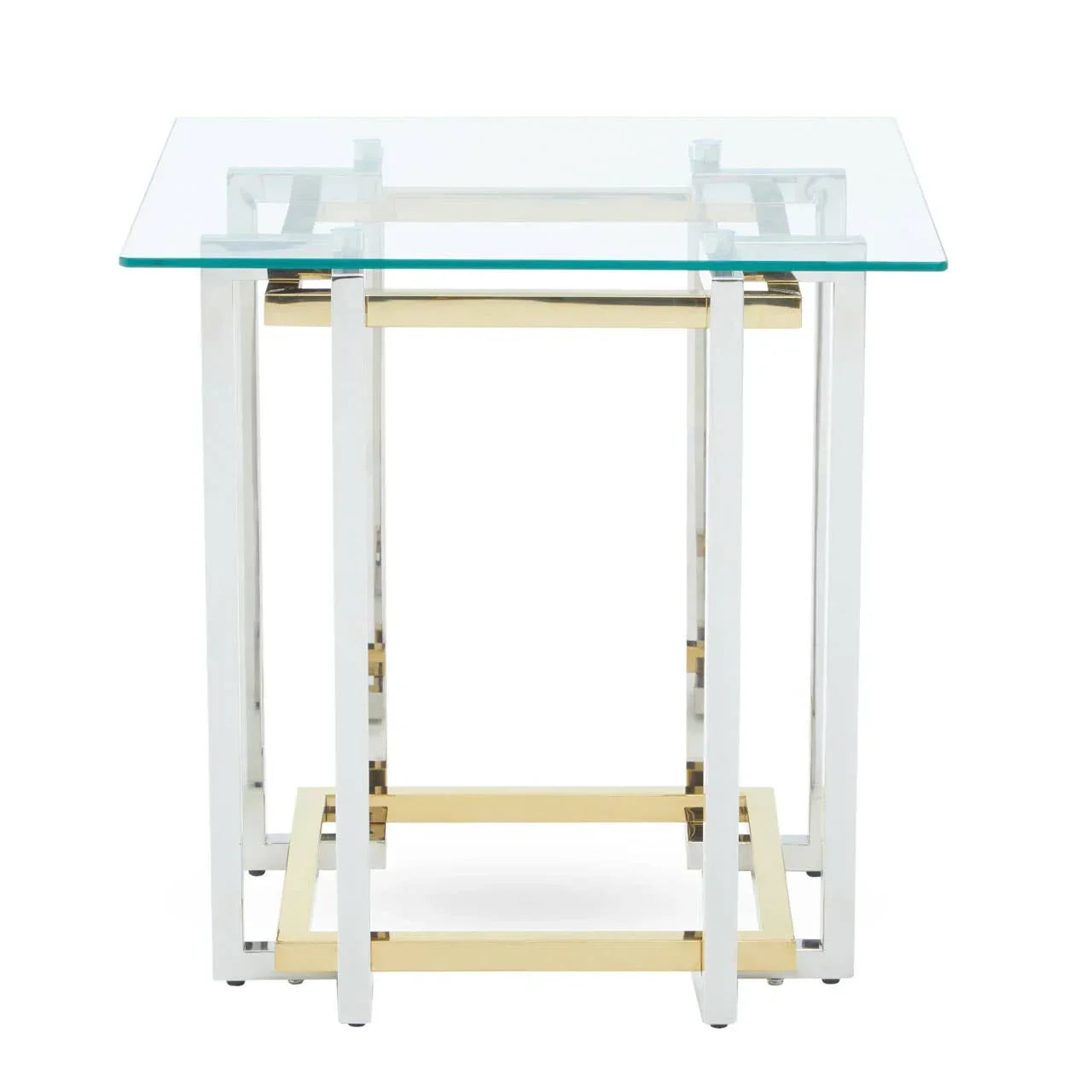 Luxury Dual Tone Glass Side Table