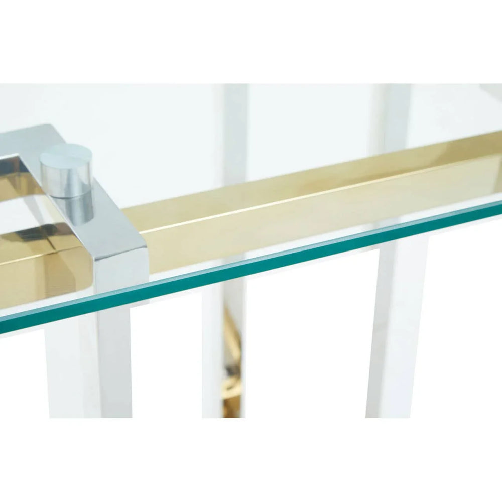 Luxury Dual-Tone Glass Table