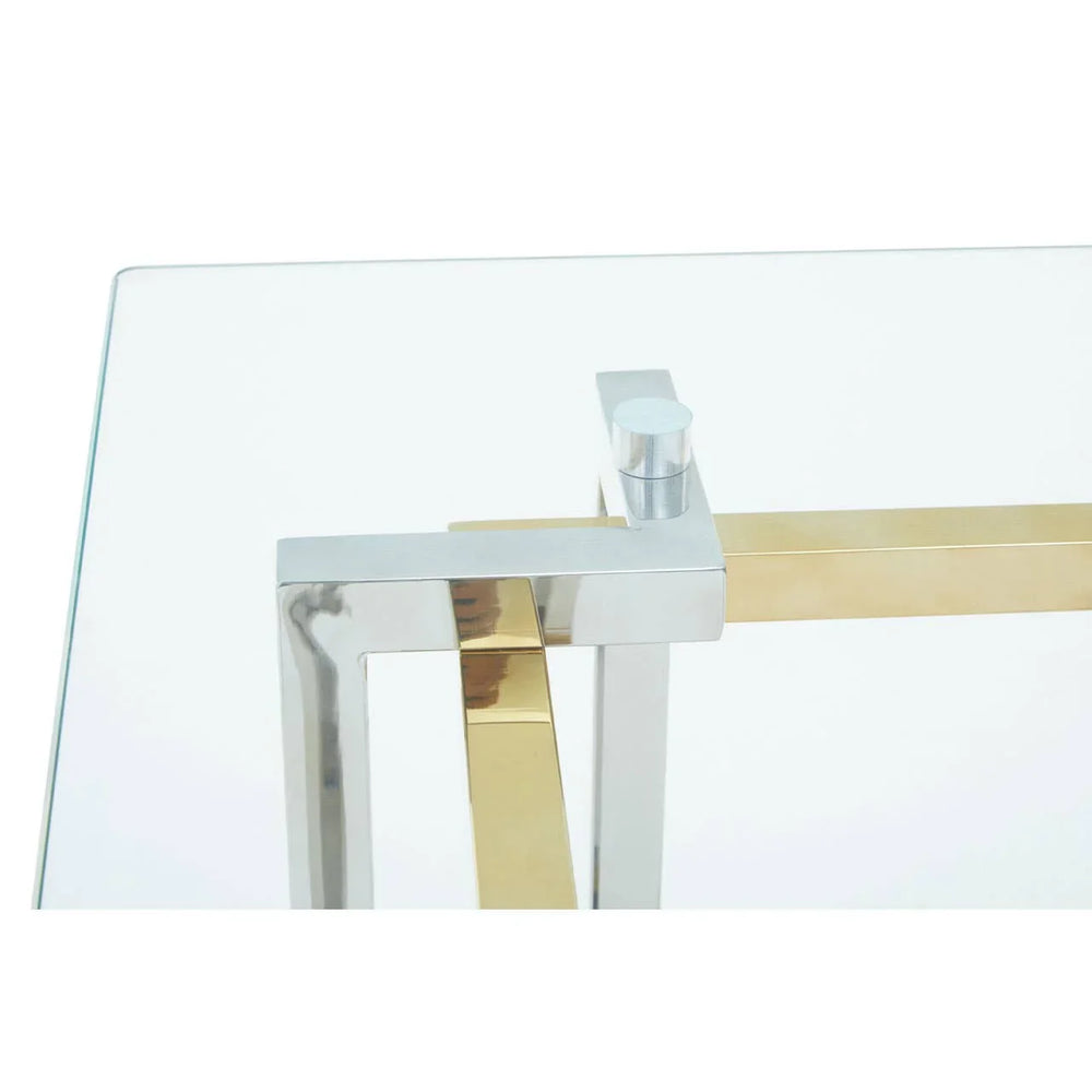 Luxury Dual-Tone Glass Table