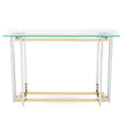 Golden Silver Glass Console Elegance