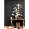Rustic Wood Glass Console Table