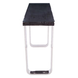 Sleek Black Wood Glass Table