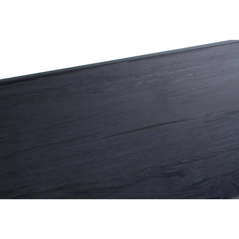 Sleek Black Wood Glass Table