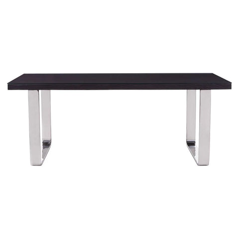 Sleek Black Glass Dining Table