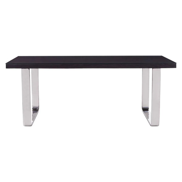 Sleek Black Glass Dining Table