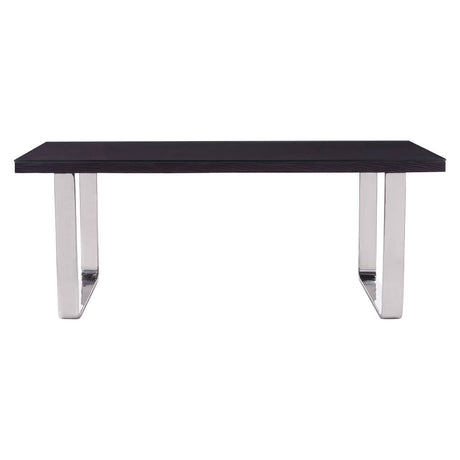Sleek Black Glass Dining Table