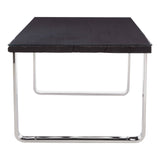 Sleek Black Glass Dining Table