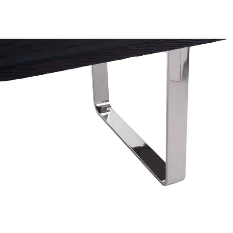 Sleek Black Glass Dining Table