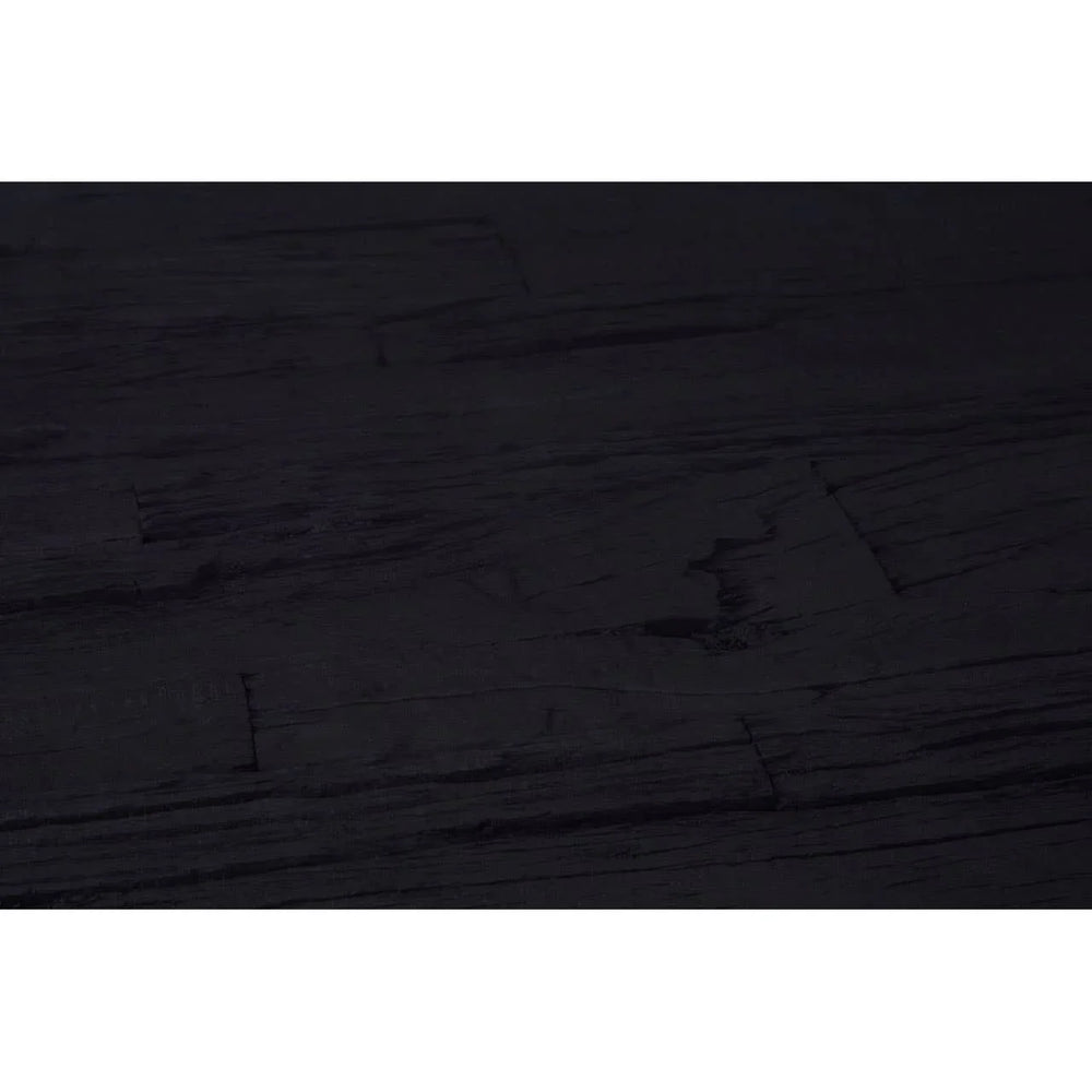 Sleek Black Glass Dining Table