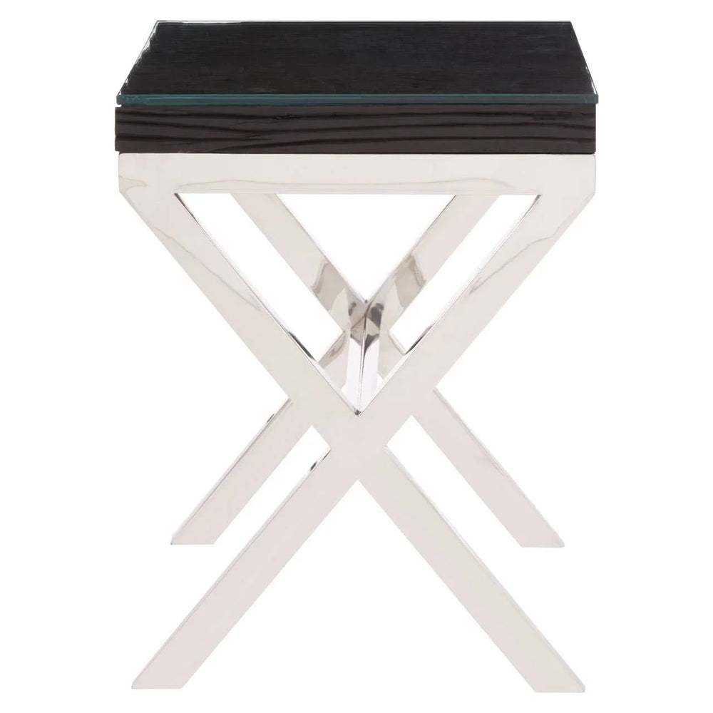 Kerala Black Glass Side Table