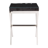 Kerala Black Glass Side Table