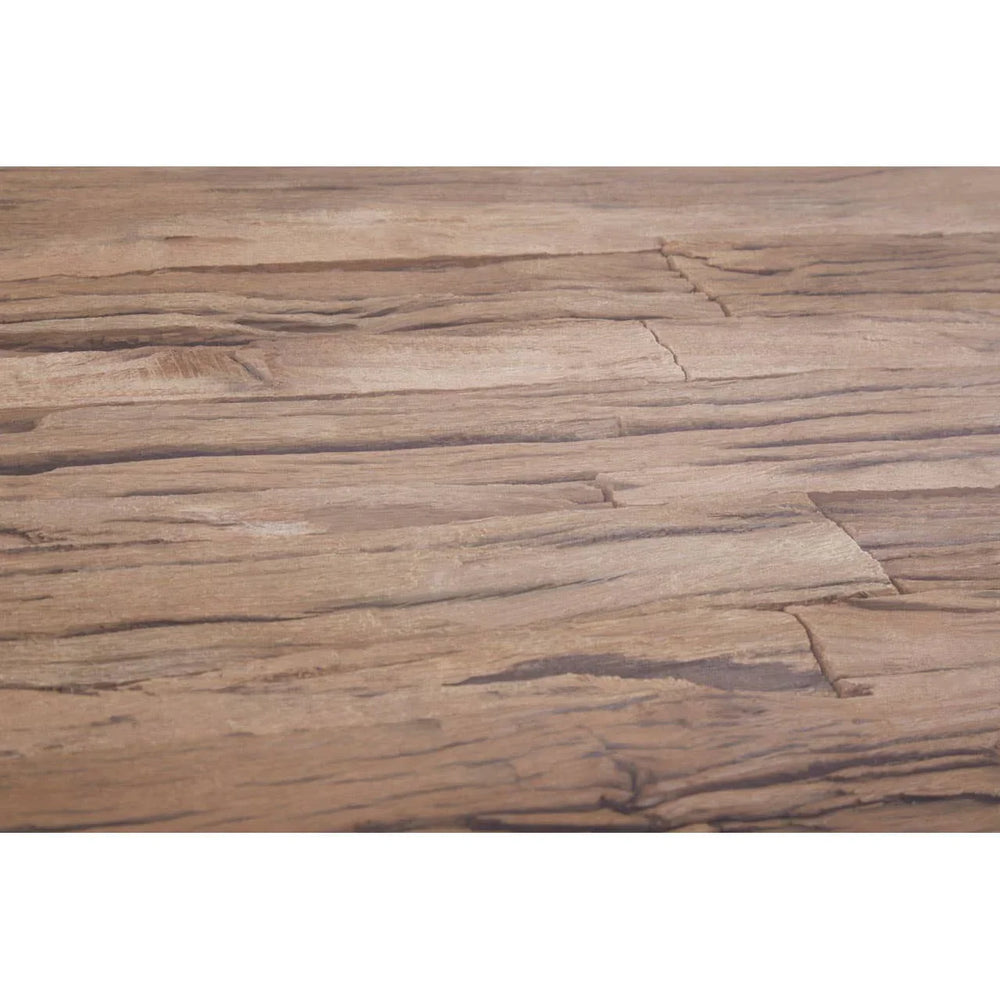 Rustic Glass Top End Table