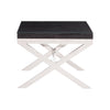 Ebony Glass Top End Table