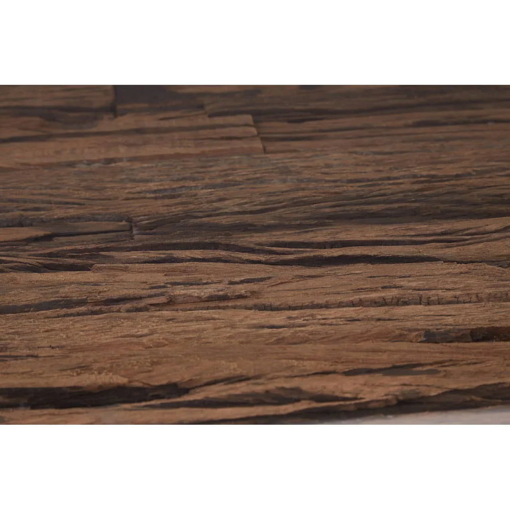 Rustic Wood Glass Dining Table