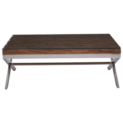 Rustic Cross Base Wood Table