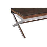 Rustic Cross Base Wood Table