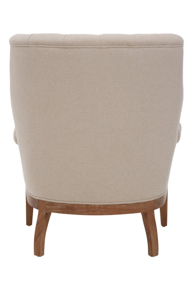 Elegant Cream Tufted Armchair