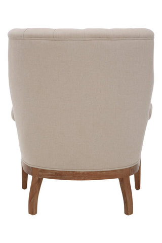 Elegant Cream Tufted Armchair