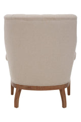 Elegant Cream Tufted Armchair