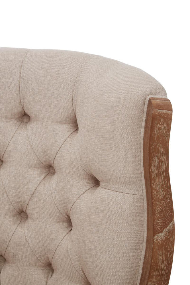 Elegant Cream Tufted Armchair