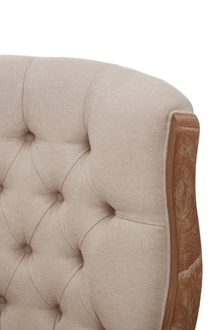 Elegant Cream Tufted Armchair