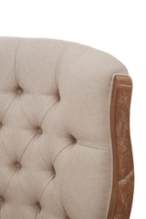 Elegant Cream Tufted Armchair