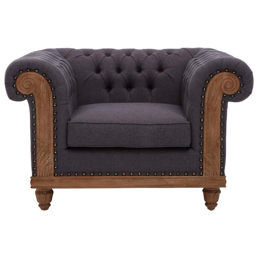 Plush Graphite Grey Armchair