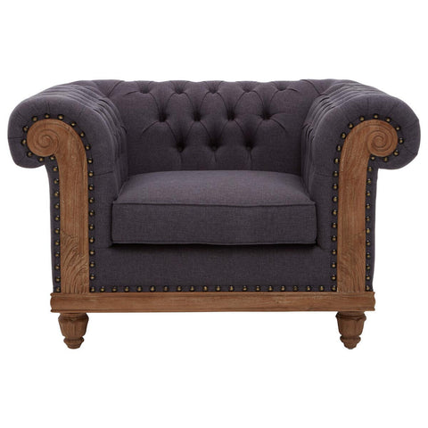 Plush Graphite Grey Armchair