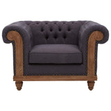 Plush Graphite Grey Armchair
