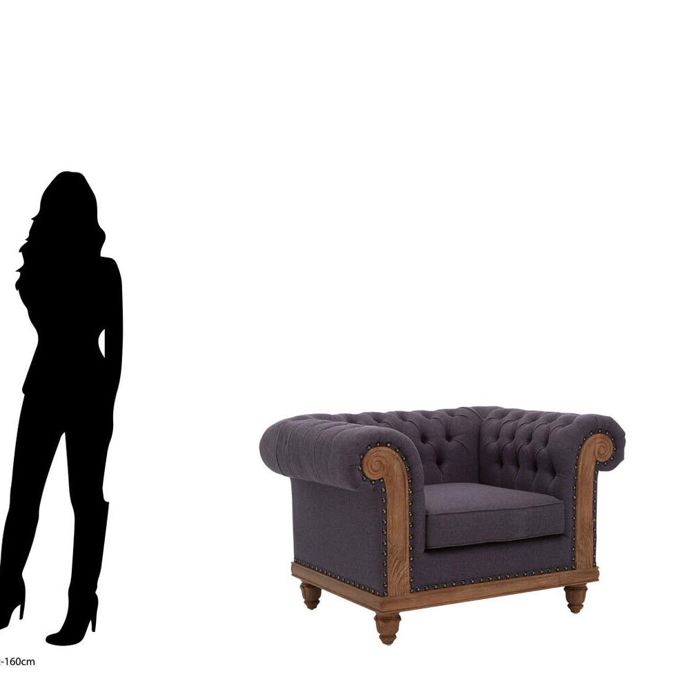 Plush Graphite Grey Armchair