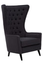 Luxe Black Tufted Accent Chair
