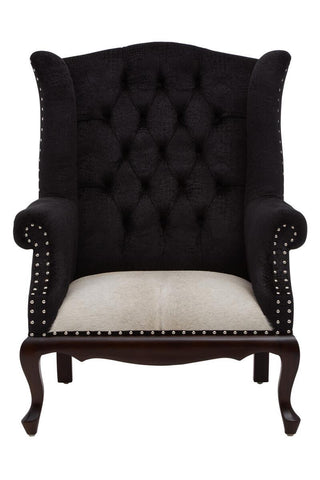 Luxe Black Alligator Armchair