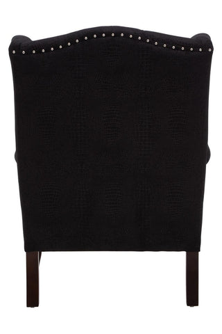 Luxe Black Alligator Armchair