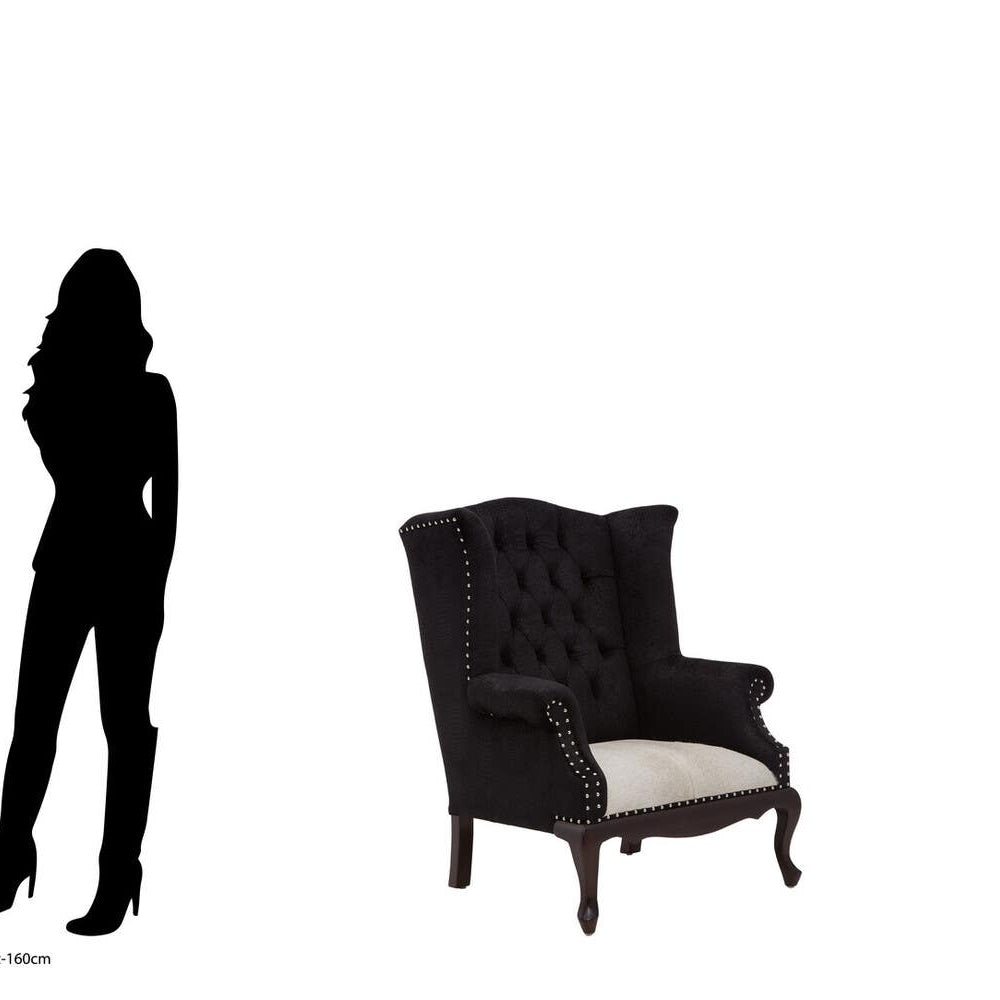 Luxe Black Alligator Armchair