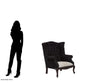Luxe Black Alligator Armchair
