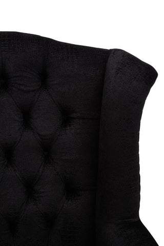 Luxe Black Alligator Armchair