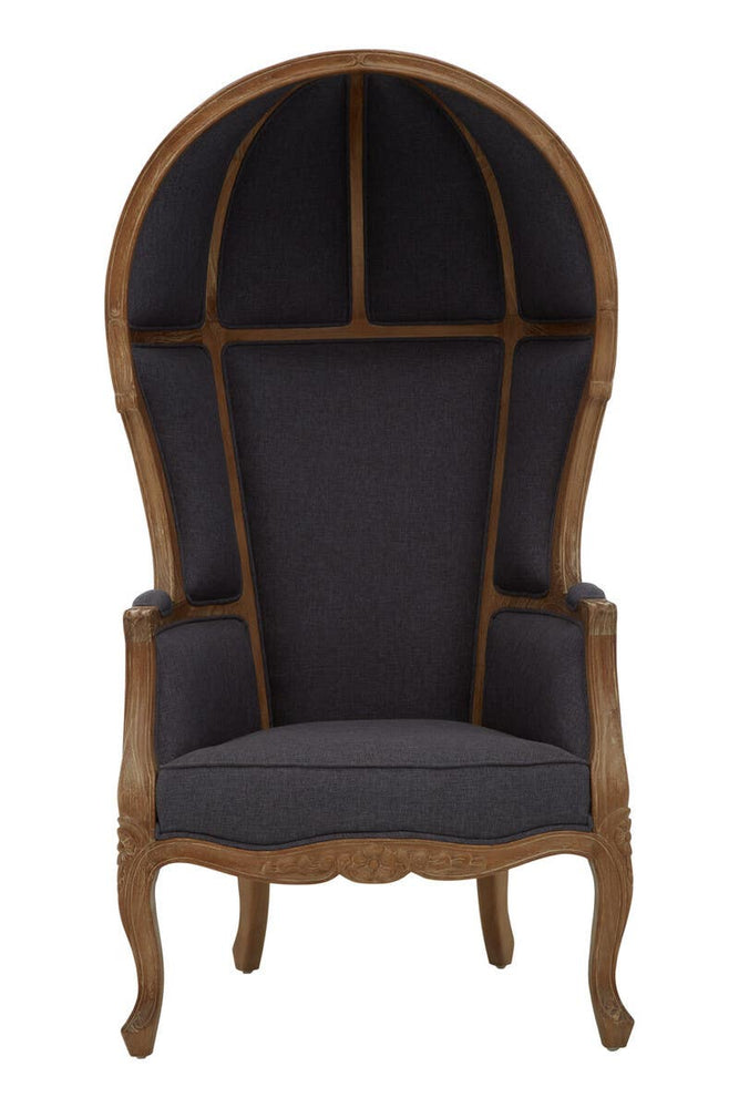 Sleek Graphite Grey Dome Chair