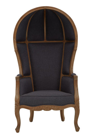 Sleek Graphite Grey Dome Chair