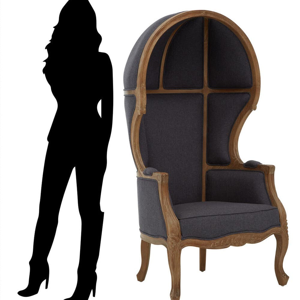 Sleek Graphite Grey Dome Chair