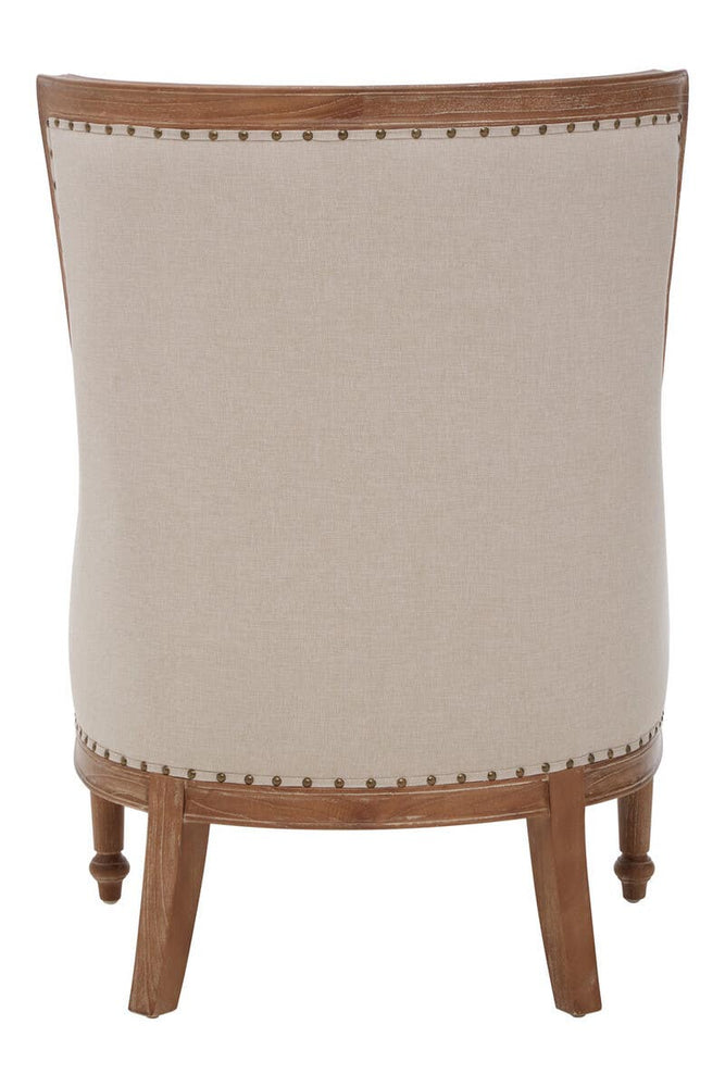 Cream Upholstered Accent Chair