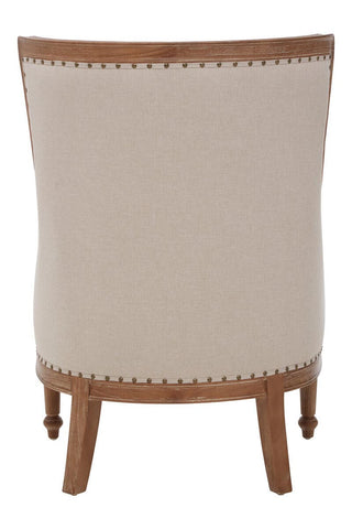 Cream Upholstered Accent Chair