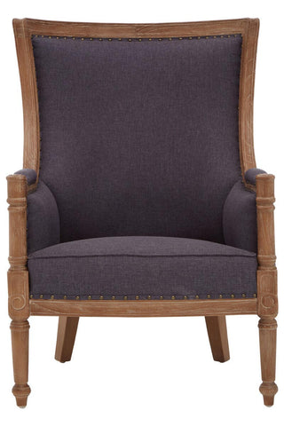 Elegant Grey Upholstered Accent Chair