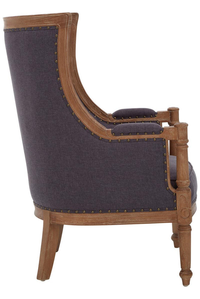 Elegant Grey Upholstered Accent Chair