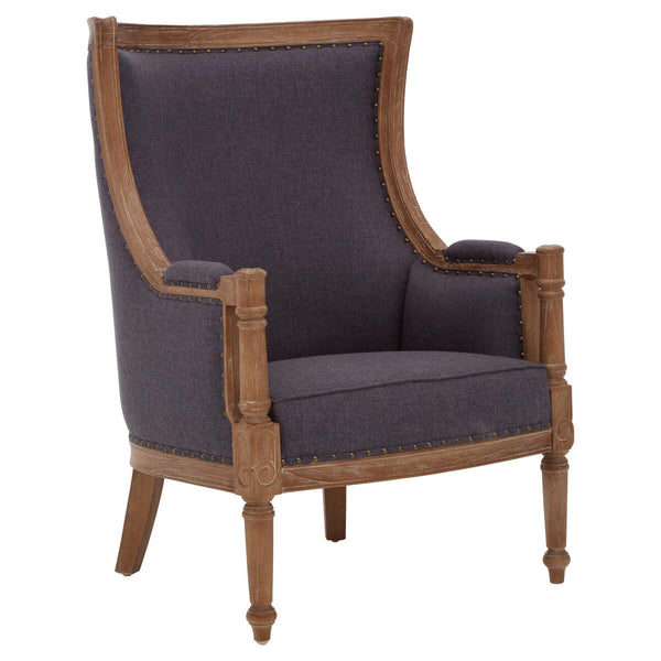 Elegant Grey Upholstered Accent Chair