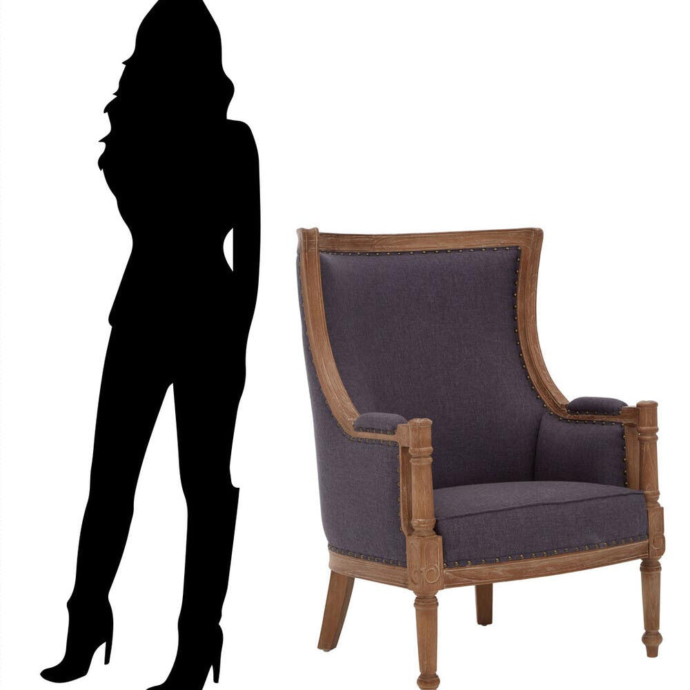 Elegant Grey Upholstered Accent Chair