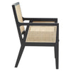 Velvet Rattan Accent Chair