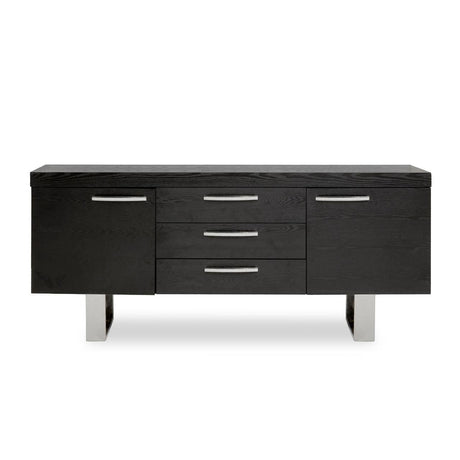 Elegant Elm Wood Sideboard with Ample Storage