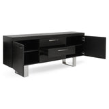 Elegant Elm Wood Sideboard with Ample Storage