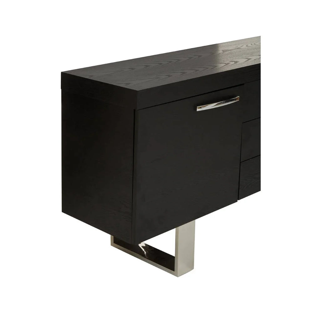 Elegant Elm Wood Sideboard with Ample Storage